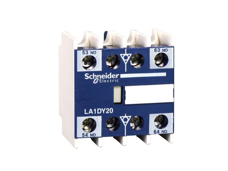 Schneider Electric TeSys D - pomoćni kontaktni blok - 2 NO - vijčani priključak; LA1DX20