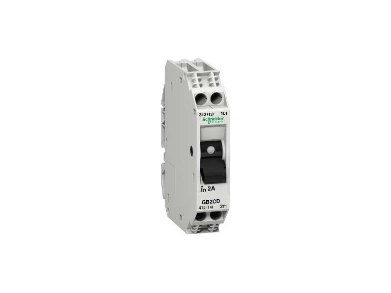 Schneider Electric TeSys GB2 - termomagnetni zaštitni prekidač - 1P + N - 2 A - Id = 26 A;GB2CD07