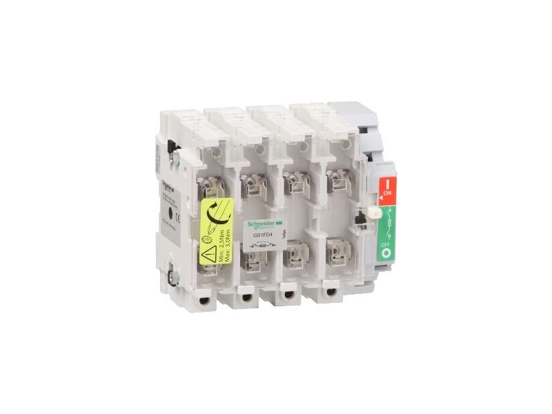 Schneider Electric TeSys GS - switch-disconnector fuse - 4 P - 125 A - DIN 00;GS1KKD4
