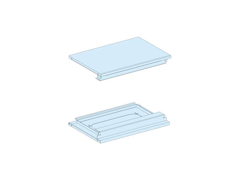 Schneider Electric Top/bottom plate, PrismaSeT G, for extension enclosure, W 600mm, IP55, white, RAL 9003, set of 2 plates; LVS08371