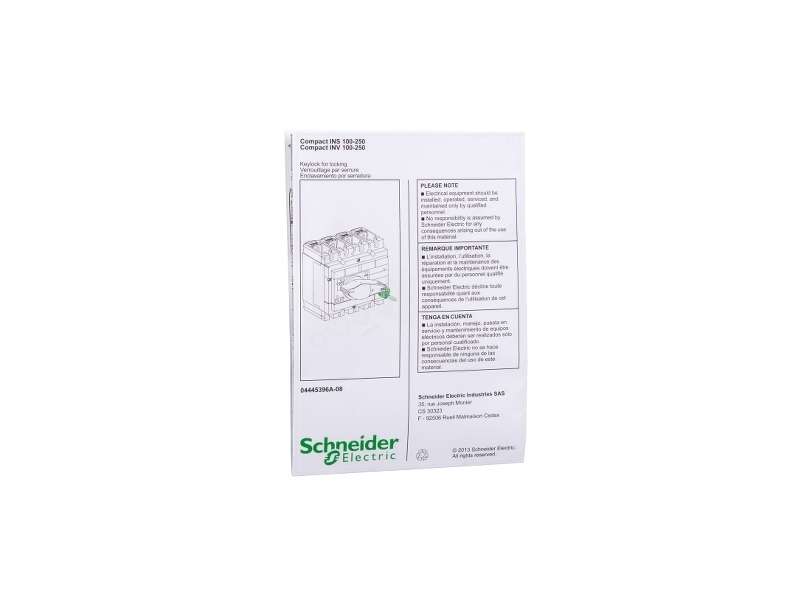 Schneider Electric Uređaj za zaključavanje za Profalux ili Ronis brave - za INS250 i INV100…250;31087