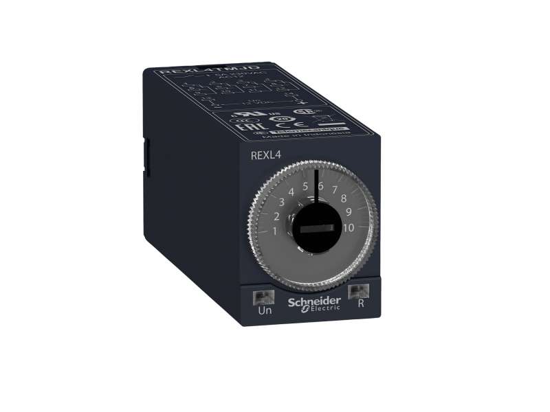Schneider Electric Vremenski relej kašnjenje po uključenju - 0.1 s..100 h - 230 V AC - 4 OC;REXL4TMP7