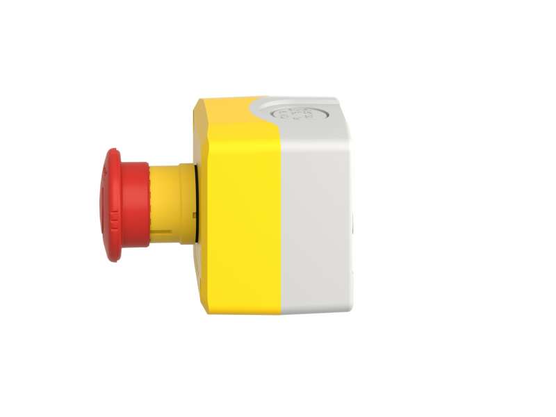 Schneider Electric žuta upr. kutija - 1 crveni pečurkasti taster Ø40 otpuštanje zakretanjem 1NO+1NC; XALK178E