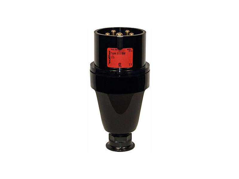 WALTHER-WERKE PLUG 63A 4P 6H WITH CABLE GLAND AND PILOT CONTACT FOR LIGHTING AND STAGE TECHNOLOGY