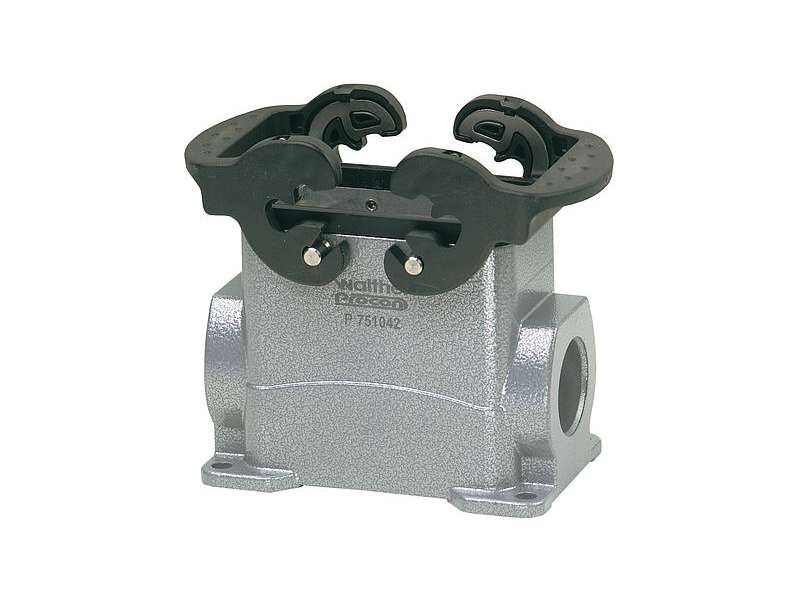 WALTHER-WERKE WALL MOUNT HOUSING B10, BB18, DD42 AND MOB10 FROM ALUMINIUM, HEIGHT 53MM WITH DOUBLE LOCKING SYSTEM AND NOZZLE 1XM20