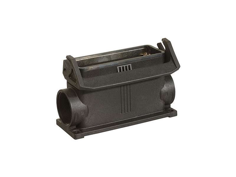 WALTHER-WERKE WALL MOUNT HOUSING B6 MADE FROM FIBREGLASS-REINFORCED PLASTIC, HEIGHT 74MM WITH SINGLE LOCKING SYSTEM AND NOZZLES 2XM32