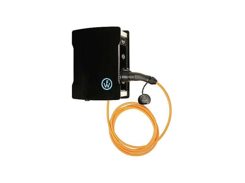 WALTHER-WERKE WALLBOX EVOLUTION 350 RFID WITH FIXED CHARGING CABLE AND VEHICLE CONNECTOR TYPE 2 32A/22KW, ELECTRIC ENERGY METER AND PREMIUM MO
