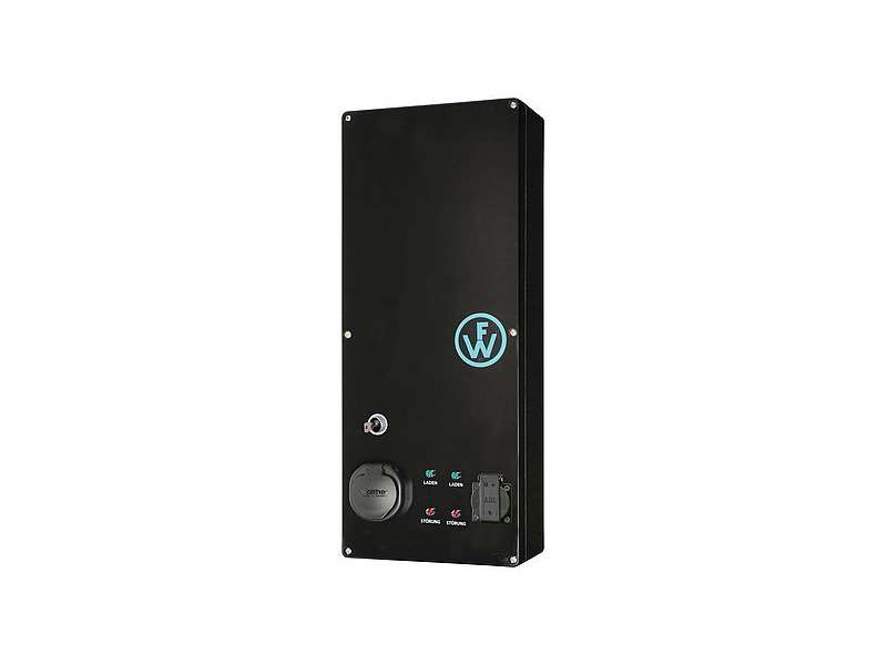 WALTHER-WERKE WALLBOX SLIM-LINE KEY WITH ONE CHARGING POINT TYPE 2 16A/3,7KW UP TO 32A/22KW, ELECTRIC ENERGY METER AND PREMIUM MONITORING