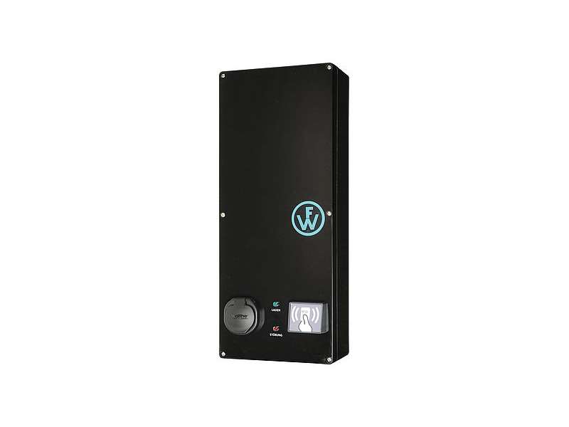 WALTHER-WERKE WALLBOX SLIM-LINE RFID WITH ONE CHARGING POINT TYPE 2 16A/11KW, ELECTRIC ENERGY METER AND PREMIUM MONITORING ; 98210037