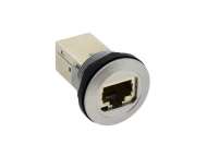 IDEC CW series (Ø22 mm bushing) RJ45 port / 8 pins, black bezel; CW1X-RJ45