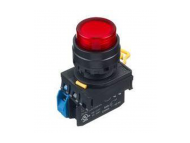 IDEC Pushbutton - illuminated / YW series, Ø30mm dome pilot light /extended button, Momentary, Plastic bezel , 0NO, 1NC Red 24V AC/DC