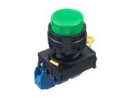 IDEC Pushbutton - non illuminated / YW series, Ø30mm dome pilot light /extended button, Momentary, Plastic bezel , 1NO, 0NC Green; YW