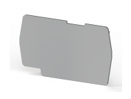 Klemsan 1 mm End plate, Insulation material PA, Grey, NPP / PYK 4 ; 446459