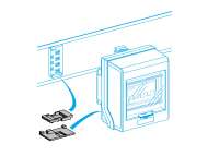 Schneider Electric Canalis - 10 uređaja za blokadu otcepa i otcepne kutije - KNB - plavi