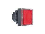 Schneider Electric Crvena kvadratna udub.glava svetlećeg tastera Ø22 sa povratkom za integrisan LED;ZB5CW343