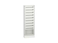 Schneider Electric Enclosure, PrismaSeT G, for modular devices, floor standing, W600mm, H1830mm (9R + incomer), IP30, with front plates, Pack 250; 