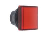  Kvadratna crvena glava signalne lampice Ø22 ravna sočiva za integrisan LED;ZB5CV043
