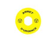  Oznaka Ø90 za nužno isključenje - ARRET D'URGENCE/logo ISO13850;ZBY8130