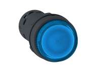 Schneider Electric svetleći taster - LED - sa zadrškom -1NO - plavi - 120V; XB7NJ06G1