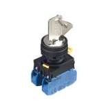 IDEC Key selector / YW series, 3 positions maintained, Plastic bezel , Key removable in all positions, 2NO, 0NC; YW1K-3AE20 - slika 2