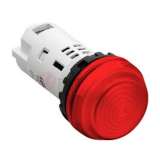 IDEC Pilot light / YW series, Ø30mm dome pilot light /extended button, Plastic bezel , Unibody Red 230/240V AC/DC; YW1P-2UQM3R - slika 2