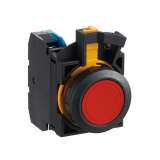 IDEC Pushbutton - non illuminated / Red Round flush Plastic bezel 1NC Momentary; CW1B-M1E01R - slika 1